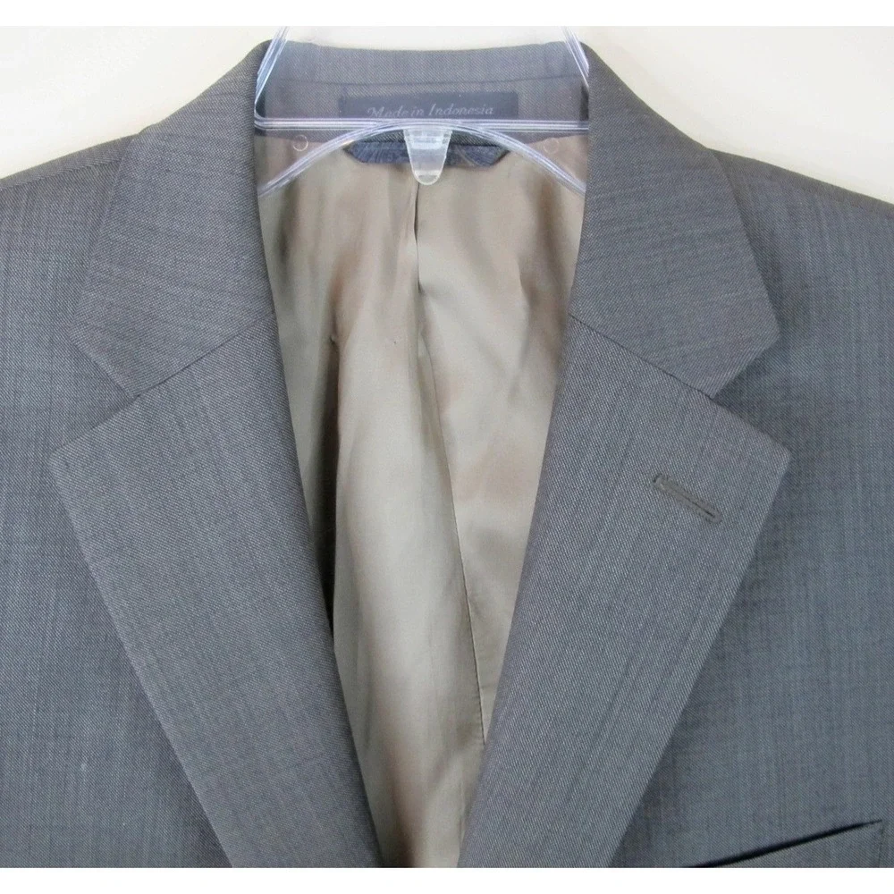 Lauren Ralph Lauren 100% Wool Gray 2 Button Blazer‎ Sport Coat Jacket 40 R
